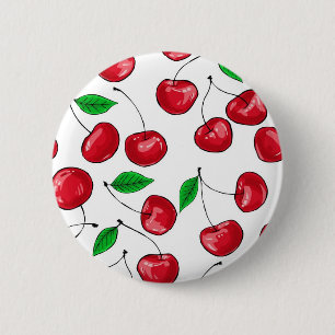 Badge Rond 5 Cm Cerises