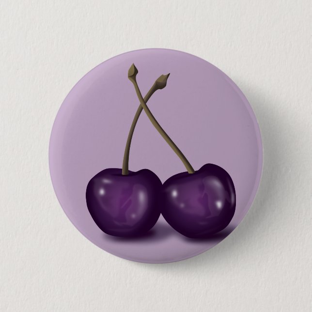 Badge Rond 5 Cm cerises 3 (Devant)