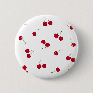 Badge Rond 5 Cm Cerises Cerises