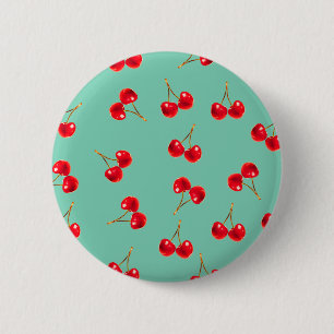 Badge Rond 5 Cm cerises vive