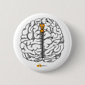 Badge Rond 5 Cm Cerveau
