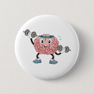 Badge Rond 5 Cm Cerveau !