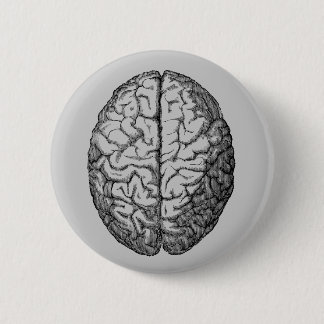Badge Rond 5 Cm Cerveau