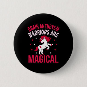 Badge Rond 5 Cm Cerveau Aneurysme Guerriers Mois de sensibilisatio