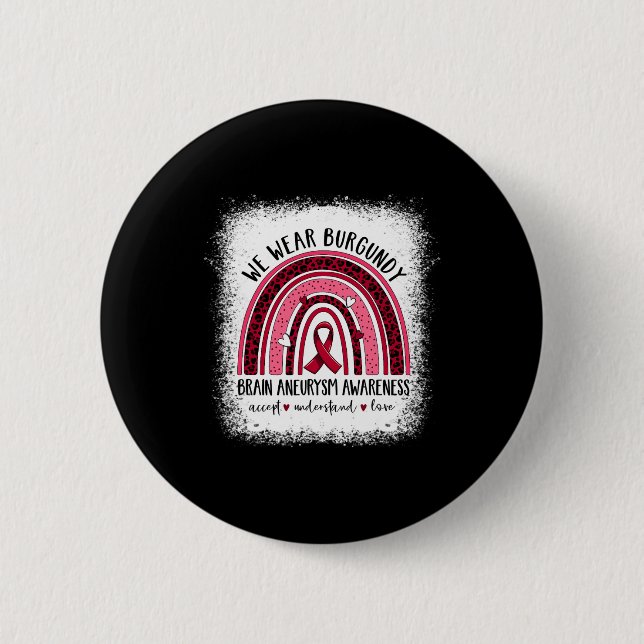 Badge Rond 5 Cm Cerveau Aneurysme Sensibilisation Vêtements Awesom (Devant)