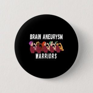 Badge Rond 5 Cm Cerveau Aneurysme Survivant Guerriers Conscience C