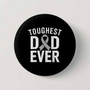 Badge Rond 5 Cm Cerveau Cancer Survivant Plus Touché Papa Jamais R