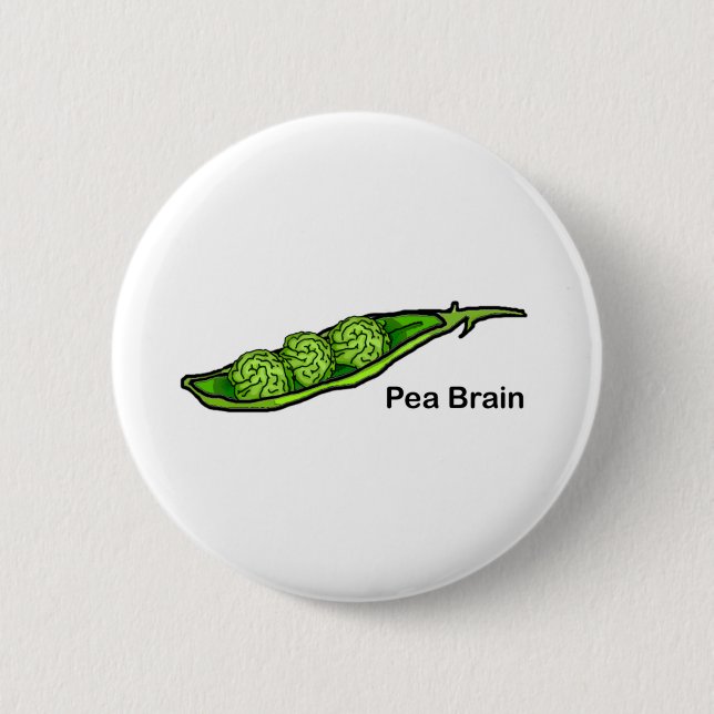 Badge Rond 5 Cm Cerveau de pois (Devant)