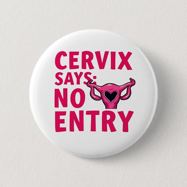 Badge Rond 5 Cm Cervix dit pas entrée Womb Pro Choice Abortion (Devant)