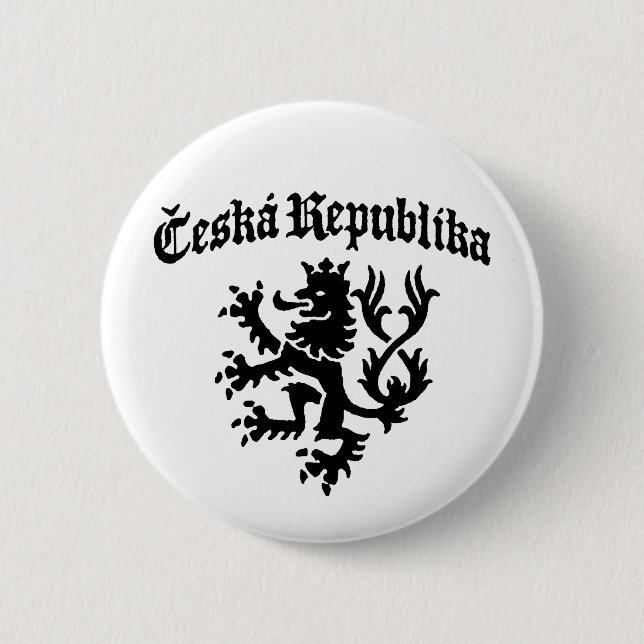 Badge Rond 5 Cm Ceska Republika (Devant)