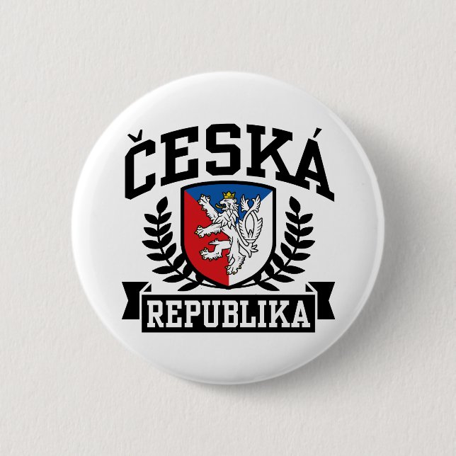Badge Rond 5 Cm Ceska Republika (Devant)