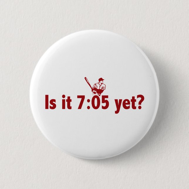 Badge Rond 5 Cm C'est 7h05 encore ? (Base-ball de Philly) (Devant)
