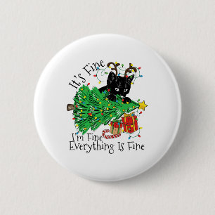 Badge Rond 5 Cm C'est bien je vais bien tout va bien amusant Noël