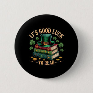Badge Rond 5 Cm C'est Chanceux De Lire La Saint-Patrick Vintage Bo