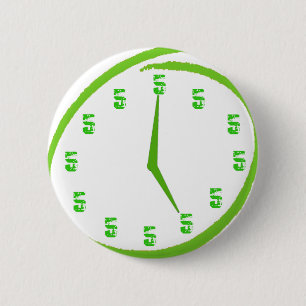 Badge Rond 5 Cm C'est cinq heures quelque part