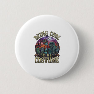 Badge Rond 5 Cm C'est Cool C'est Costume Halloween Zombie Cimetièr