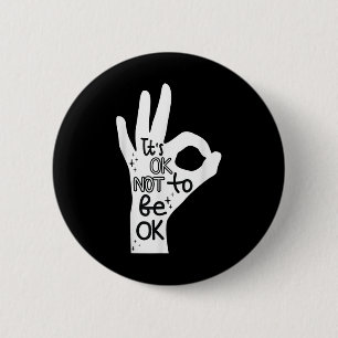 Badge Rond 5 Cm C'est correct de ne pas être correct Main Préventi