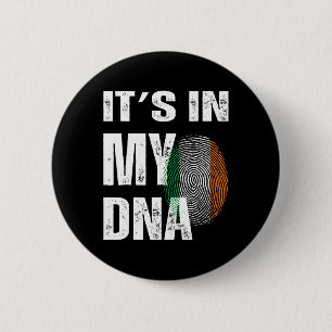 Badge Rond 5 Cm C'est Dans Mon Adn Irlande Drapeau Irlandais Cadea