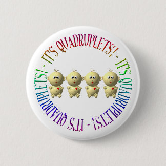 Badge Rond 5 Cm C'est des quadruplets !