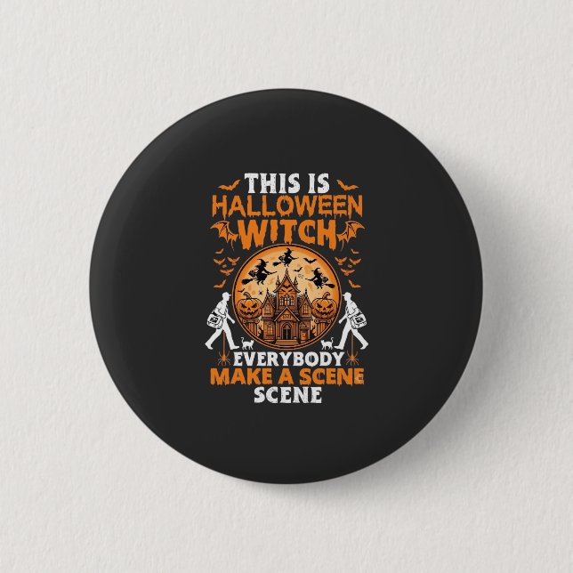Badge Rond 5 Cm C'est Halloween (Devant)