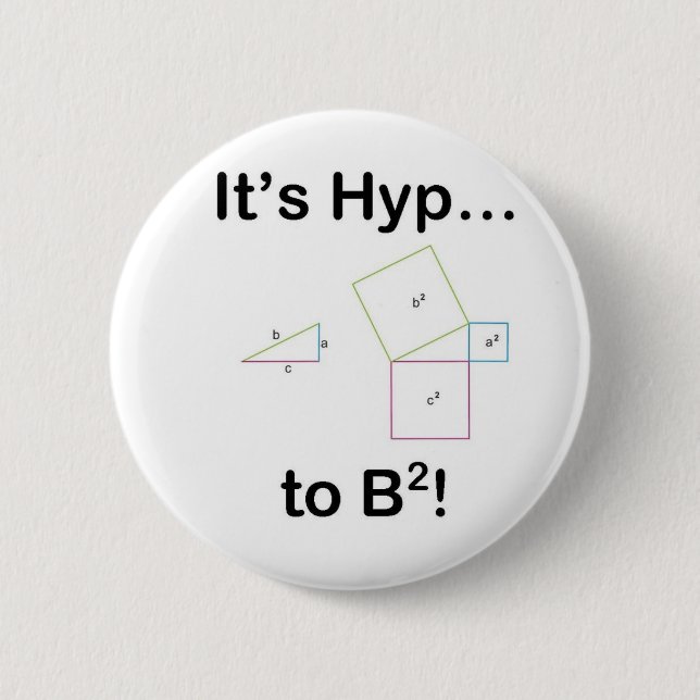 Badge Rond 5 Cm C'est Hyp... to B carré ! (Devant)