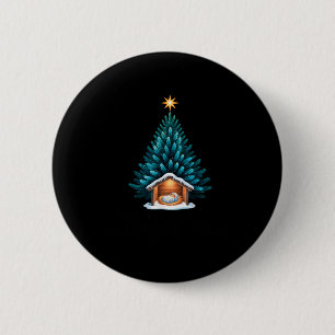 Badge Rond 5 Cm C'est la raison Bébé Jésus Crèche Nativité Noël