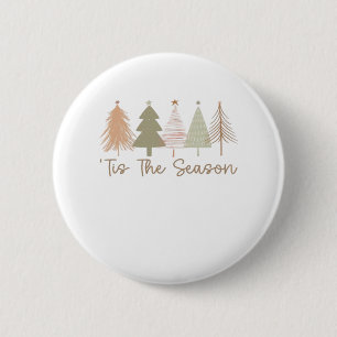 Badge Rond 5 Cm C'Est La Saison Arbres De Noël Whimsical Noël