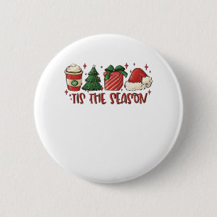 Badge Rond 5 Cm C'Est La Saison Café De Noël Amour De Vacances Drô