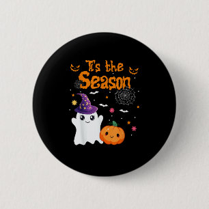 Badge Rond 5 Cm C'est la saison des citrouilles rétro funky Hallow