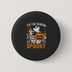 Badge Rond 5 Cm C'est la saison d'Halloween Fantôme Citrouille Épo