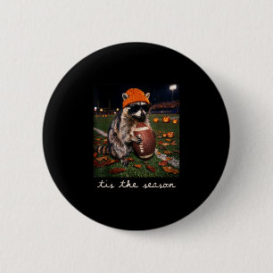Badge Rond 5 Cm C'est la saison football automne halloween raton l
