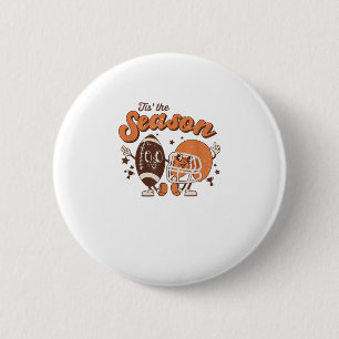 Badge Rond 5 Cm C'Est La Saison Football Retro Halloween Creative 