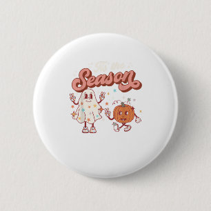 Badge Rond 5 Cm C'Est La Saison Retro Halloween Party Funny Graphi