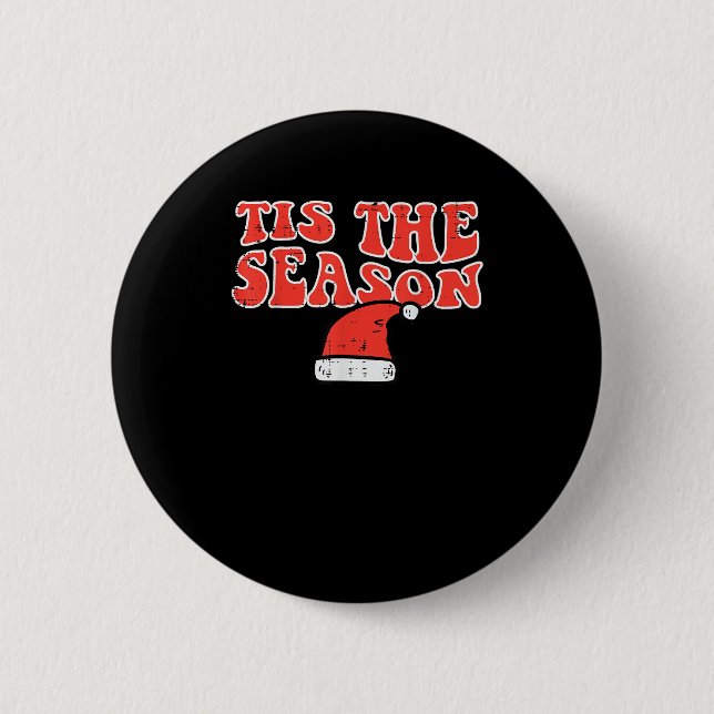 Badge Rond 5 Cm C'est la saison squelette citrouille Halloween (Devant)