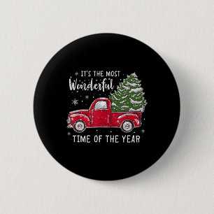 Badge Rond 5 Cm C'Est Le Moment Le Plus Merveilleux De L'Année Noë