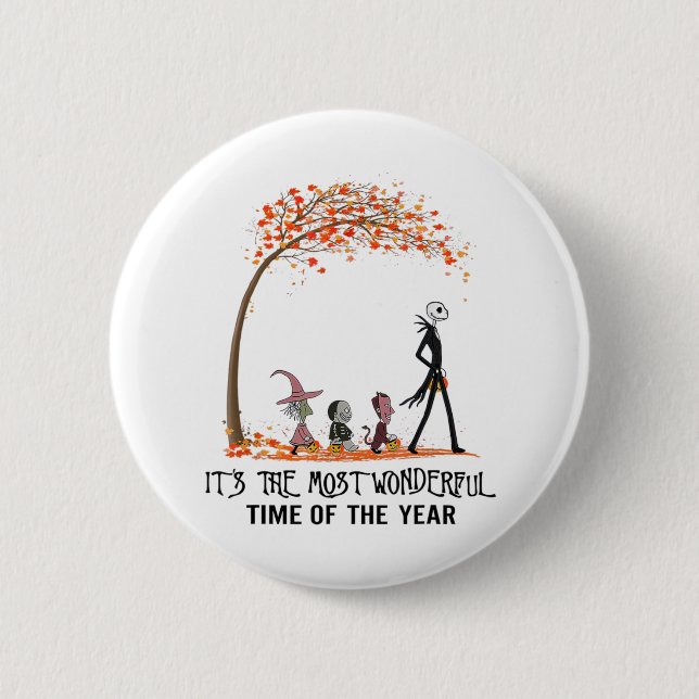 Badge Rond 5 Cm C'Est Le Temps Le Plus Merveilleux de l'année sorc (Devant)