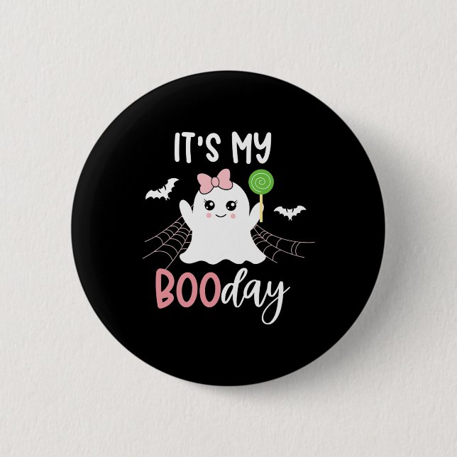 Badge Rond 5 Cm C'Est Ma Boo Day Mignonne Halloween Anniversaire F (Devant)