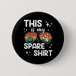 Badge Rond 5 Cm C'Est Ma Chemise De Secours Retro Vintage Bowling