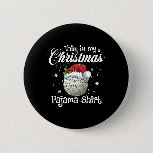 Badge Rond 5 Cm C'Est Ma Famille De Pajama De Noël