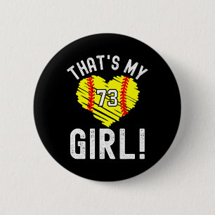 Badge Rond 5 Cm C'est ma fille Vintage numéro #73 Heart Softll Mam