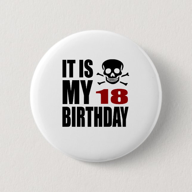 Badge Rond 5 Cm C'est mes 18 conceptions d'anniversaire (Devant)