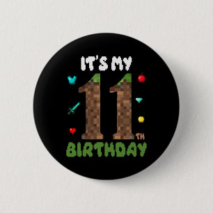 Badge Rond 5 Cm C'est mon 11e anniversaire Drôle de 11 ans vidéast