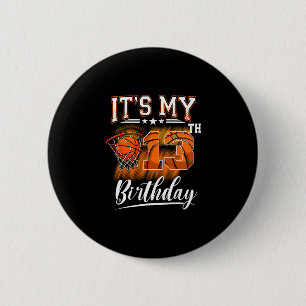 Badge Rond 5 Cm C'est mon 13ème anniversaire Thème Sketll 13 ans B