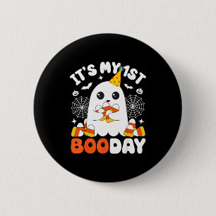Badge Rond 5 Cm C'est mon 1er jour de Boo, Fantôme drôle d'Hallowe