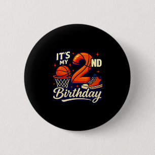 Badge Rond 5 Cm C'est mon 2e anniversaire Sketll Lover 2 ans Bday