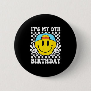Badge Rond 5 Cm C'est mon 9e anniversaire 9 ans garçons Bruh j'ai 