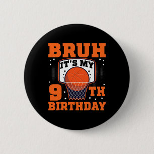 Badge Rond 5 Cm C'est mon 9ème anniversaire Sketll 9 ans joueur