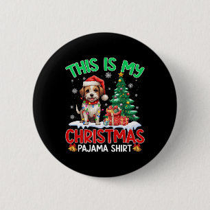 Badge Rond 5 Cm C'Est Mon Amoureux des chiens De Pajama Jack Russe