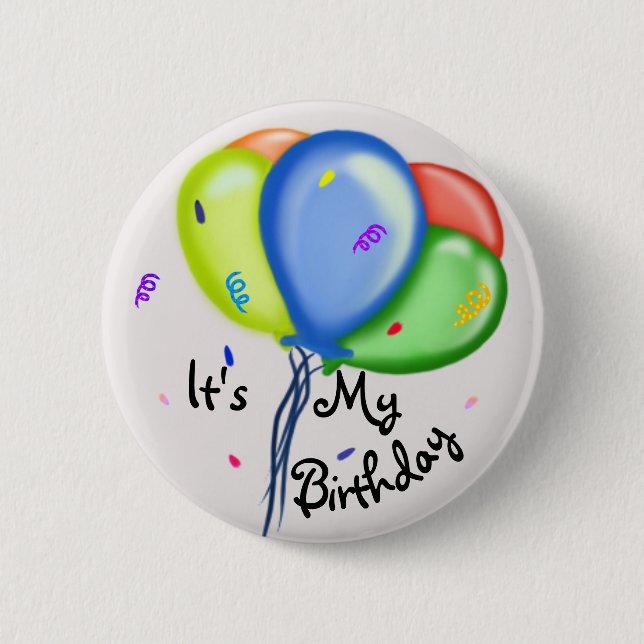 Badge Rond 5 Cm C'est mon anniversaire ! (Devant)