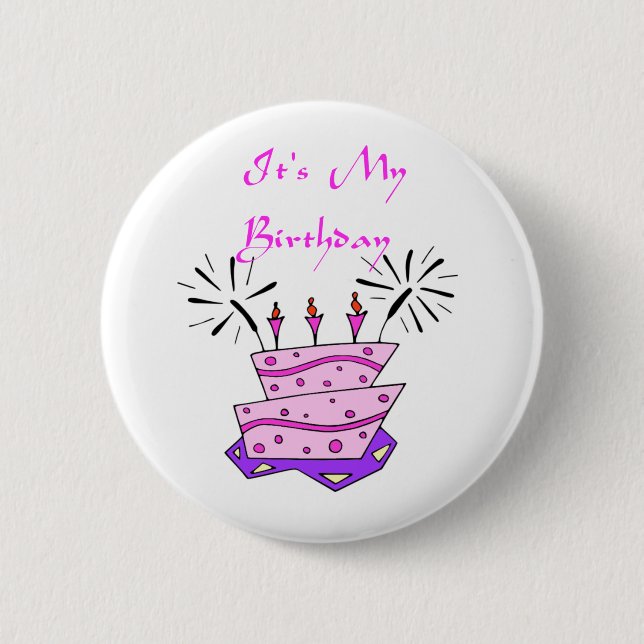 Badge Rond 5 Cm C'est mon anniversaire (Devant)